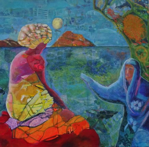 Kvinden og skytsånden
Str. 50x50 cm
Pris 2.500 kr
