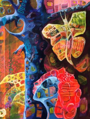 Kvinden og sommerfuglen
Str. 30x40 cm
Pris 1.500 kr