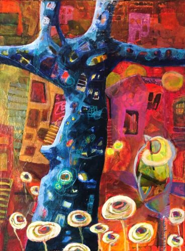 Livstræ og fuglesang
Str. 30x40 cm
Pris 1.500 kr
