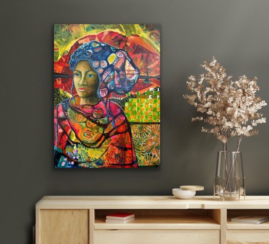 World is on fire60x80 cm7.200 ,-