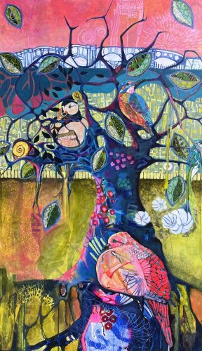 Birds tree120x70 cm10.500,-