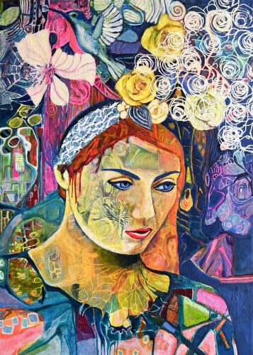 Flying hummingbird70x50 cm5.250 ,-