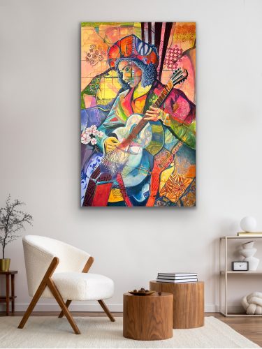 Guitaristens stille stund160x100 cm18.000,-