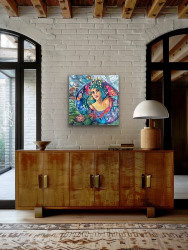 Svimming in nature80x80 cm9.600,-
