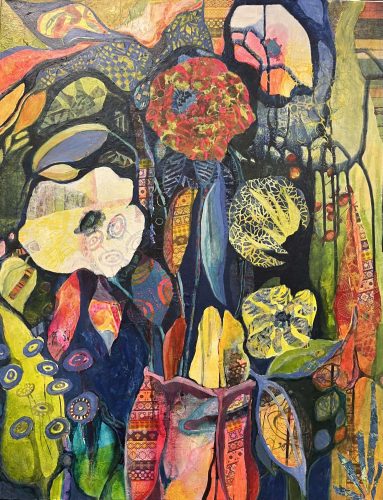 Blomsterbillede 190x70 cm9.450,-